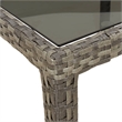 Bowery Hill Contemporary 9 Piece Poly Rattan Patio Dining Set in Gray