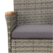 Bowery Hill Contemporary 9 Piece Poly Rattan Patio Dining Set in Gray