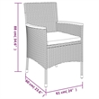 Bowery Hill Contemporary 9 Piece Poly Rattan Patio Dining Set in Gray