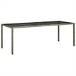 Bowery Hill Contemporary Weather-Resistant 9 Piece Patio Dining Set in Gray