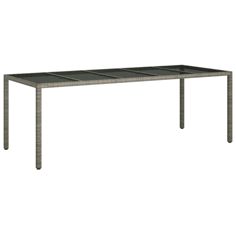 Bowery Hill Contemporary Weather-Resistant 9 Piece Patio Dining Set in Gray