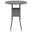 Bowery Hill Poly Rattan 3 Piece Garden Dining Set in Gray/Dark Gray