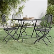 Bowery Hill Expanded Metal Mesh Garden Dining Set in Anthracite