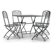 Bowery Hill Expanded Metal Mesh Garden Dining Set in Anthracite
