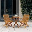 Bowery Hill Contemporary Weather-Resistant Garden Dining Set Natural Teak