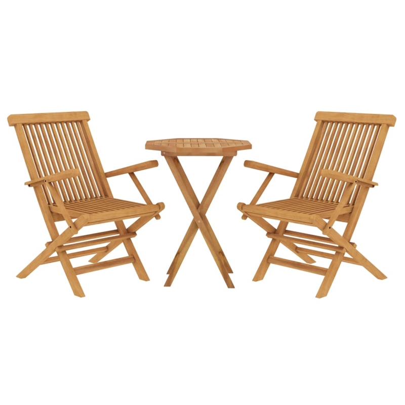Bowery Hill Contemporary Weather-Resistant Garden Dining Set Natural Teak