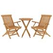 Bowery Hill Contemporary Weather-Resistant Garden Dining Set Natural Teak