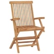 Bowery Hill Contemporary Weather-Resistant Garden Dining Set Natural Teak