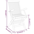 Bowery Hill Contemporary Weather-Resistant Garden Dining Set Natural Teak