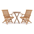 Bowery Hill Contemporary Weather-Resistant Garden Dining Set Natural Teak