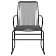 Bowery Hill Contemporary Powder-Coated Garden Dining Set in Black