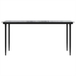 Bowery Hill Contemporary Powder-Coated Garden Dining Set in Black