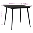 Bowery Hill Contemporary Powder-Coated Garden Dining Set in Black