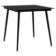 Bowery Hill Contemporary Powder-Coated Garden Dining Set in Black