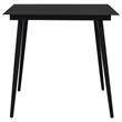 Bowery Hill Contemporary Powder-Coated Garden Dining Set in Black