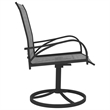 Bowery Hill Powder-Coated Steel Large Dining Set in Anthracite/Gray