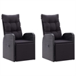 Bowery Hill Contemporary Weather-Resistant Dining Set in Black/Brown