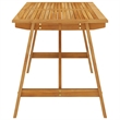 Bowery Hill Solid Acacia Wood & PE Rattan Dining Set in Black