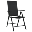 Bowery Hill Contemporary Weather-Resistant Garden Dining Set in Black