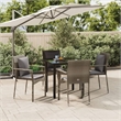 Bowery Hill PE Rattan Modular Garden Dining Set in Black and in Gray