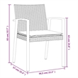Bowery Hill PE Rattan Large Durable Garden Dining Set in Brown