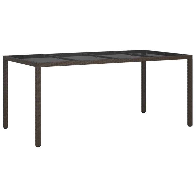 Bowery Hill Contemporary Weather-Resistant 9 Piece Patio Dining Set in Brown