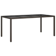 Bowery Hill Contemporary Weather-Resistant 9 Piece Patio Dining Set in Brown