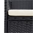 Bowery Hill Contemporary Weather-Resistant Dining Set in Black