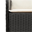 Bowery Hill Contemporary 9 Piece Poly Rattan Garden Dining Set in Black