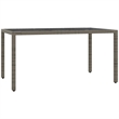 Bowery Hill Contemporary 5 Piece Poly Rattan Garden Dining Set in Gray