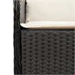 Bowery Hill Contemporary Poly Rattan Garden Dining Set in Black