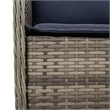 Bowery Hill Contemporary 5 Piece Poly Rattan Garden Dining Set in Gray