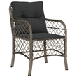 Bowery Hill Contemporary 9 Piece Poly Rattan Garden Dining Set in Gray