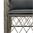 Bowery Hill Contemporary 9 Piece Poly Rattan Garden Dining Set in Gray