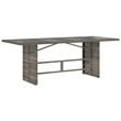 Bowery Hill Contemporary 9 Piece Poly Rattan Garden Dining Set in Gray