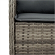 Bowery Hill Contemporary 9 Piece Poly Rattan Garden Dining Set in Gray