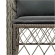 Bowery Hill Contemporary 9 Piece Poly Rattan Garden Dining Set in Gray