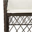 Bowery Hill Contemporary 5 Piece Poly Rattan Garden Dining Set in Black