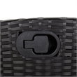 Bowery Hill 5 Piece Poly Rattan Garden Dining Set in Black/Cream White