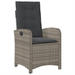 Bowery Hill Contemporary 7 Piece Poly Rattan Garden Dining Set in Gray