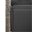 Bowery Hill Contemporary 7 Piece Poly Rattan Garden Dining Set in Gray