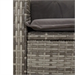 Bowery Hill Contemporary 9 Piece Poly Rattan Garden Dining Set in Gray
