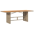 Bowery Hill 7 Piece Poly Rattan Garden Dining Set in Gray/Brown
