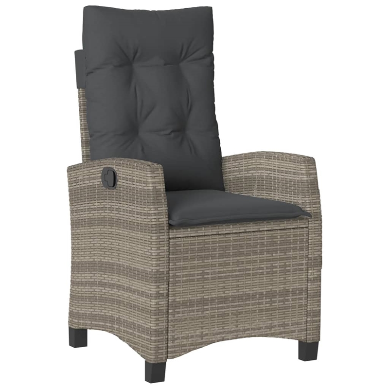 Bowery Hill Contemporary 3 Piece Poly Rattan Garden Dining Set in Black