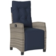 Bowery Hill Contemporary 5 Piece Poly Rattan Garden Dining Set in Gray