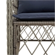 Bowery Hill Contemporary 5 Piece Poly Rattan Garden Dining Set in Black