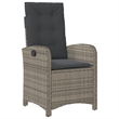 Bowery Hill Contemporary 9 Piece Rattan Garden Dining Set in Gray