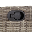 Bowery Hill Contemporary 7 Piece Poly Rattan Garden Dining Set in Gray