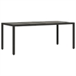 Bowery Hill Contemporary 9 Piece Poly Rattan Garden Dining Set in Black