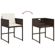 Bowery Hill 15 Piece Poly Rattan Patio Dining Set in Brown/Cream white